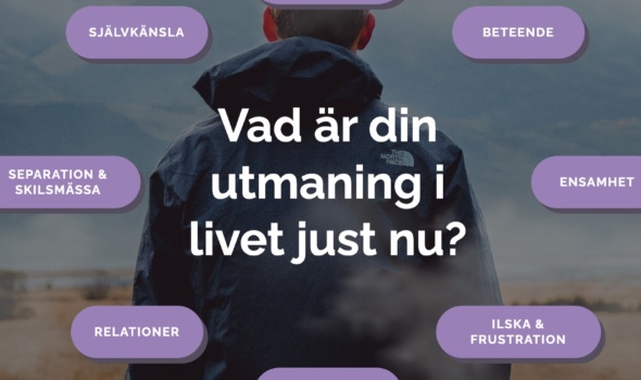 Vad är din utmaning i livet just nu? Få vägledning genom Mansjourens digitala självhjälp.