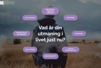 Vad är din utmaning i livet just nu? Få vägledning genom Mansjourens digitala självhjälp.